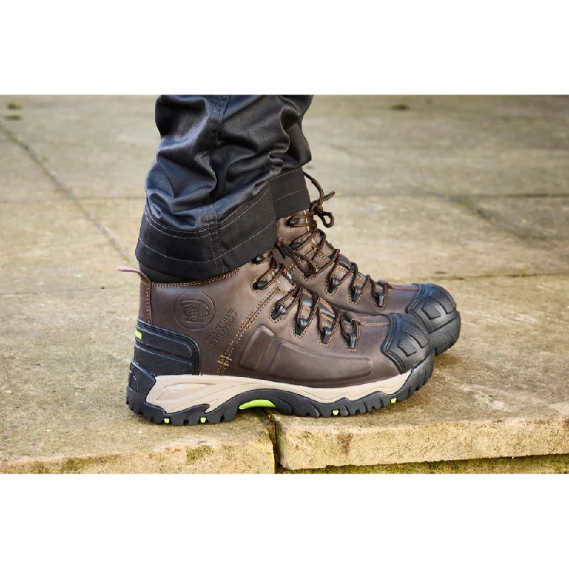 Apache Neptune Brown Non- Metallic Waterproof Safety Work Boot