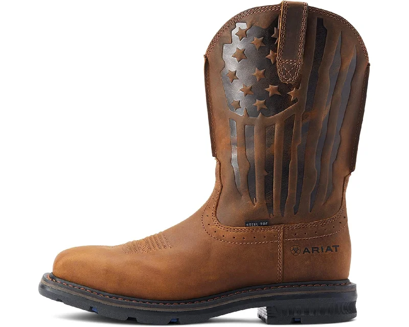 Men's Ariat Sierra Shock Shield Patriot Steel Toe Work Boot