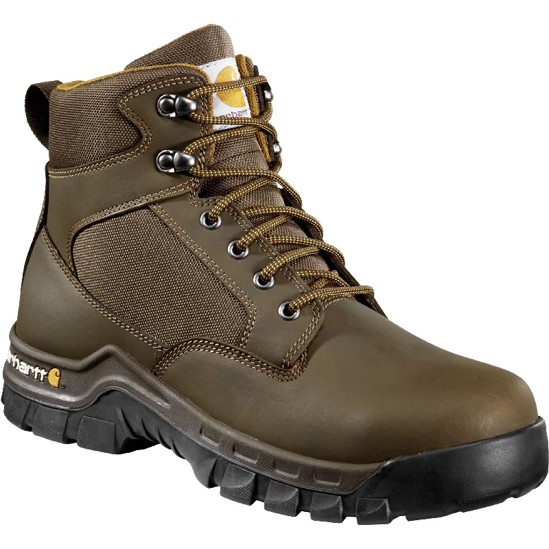 Carhartt Men's Rugged Flex 6"" Steel Toe Work Boot - Brown - CMF6284