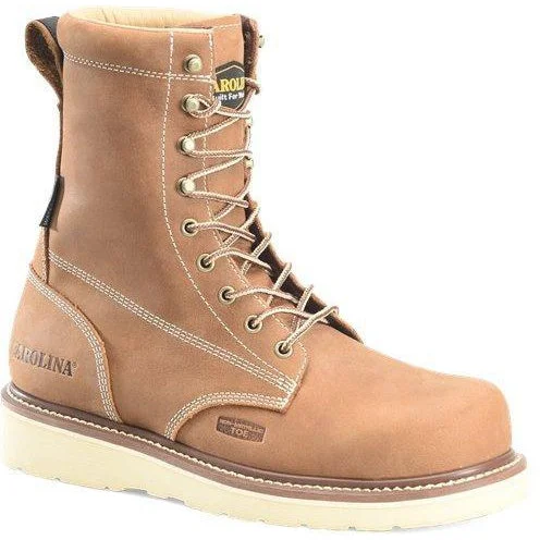 Carolina Men’s AMP 8” Comp Toe WP Wedge Work Boot - Brown - CA7842