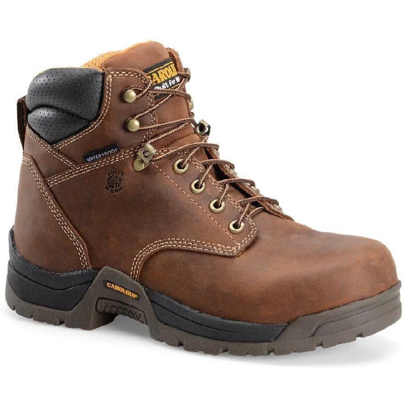 Carolina Men's Bruno Lo 6"" WP Comp Toe Work Boot - Brown - CA5520