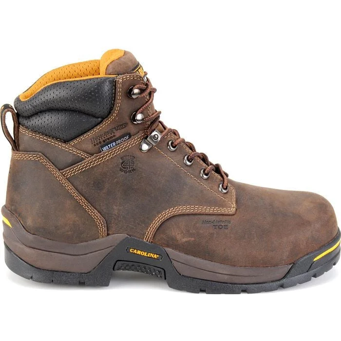 Carolina Men's Bruno Lo 6"" Soft Toe WP Insulated Work Boot -Brown- CA5021