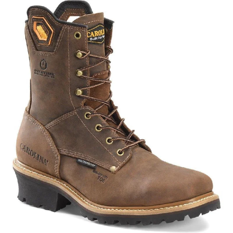 Carolina Men's Coppice 8"" Composite Toe WP Logger Work Boot - Brown - CA9855