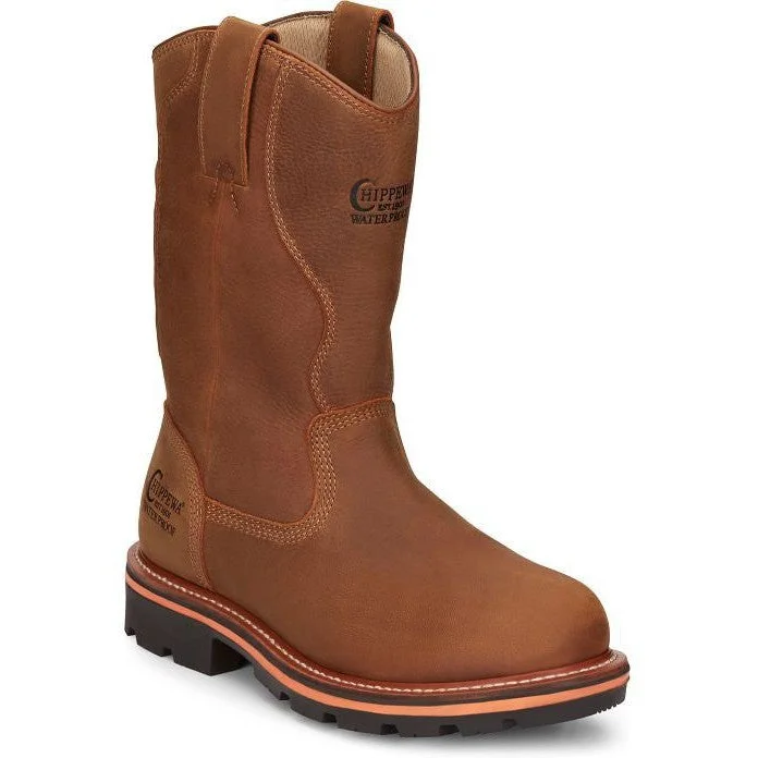 Chippewa Men's Thunderstruck 11"" WP Slip Resist Work Boot -Tan- TH1040