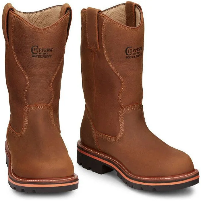 Chippewa Men's Thunderstruck 11"" WP Slip Resist Work Boot -Tan- TH1040