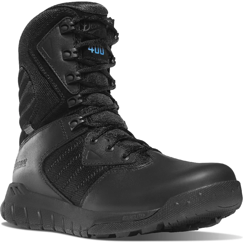 Danner Men's Instinct Tactical 8"" WP 400G Side-Zip Boot- Black - 25332