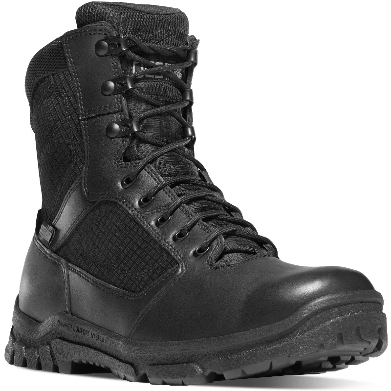 Danner Men's Lookout 8"" Side Zip Waterproof Duty Boot - Black - 23824