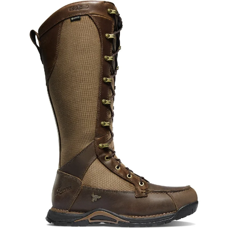 Danner Men's Sharptail 17"" Side Zip Snake Hunt Boot -Brown- 45041