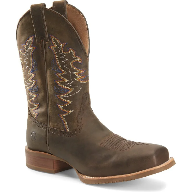 Double H Men's Orin 11"" Square Toe Western Classic Boot- Brown- DH6014