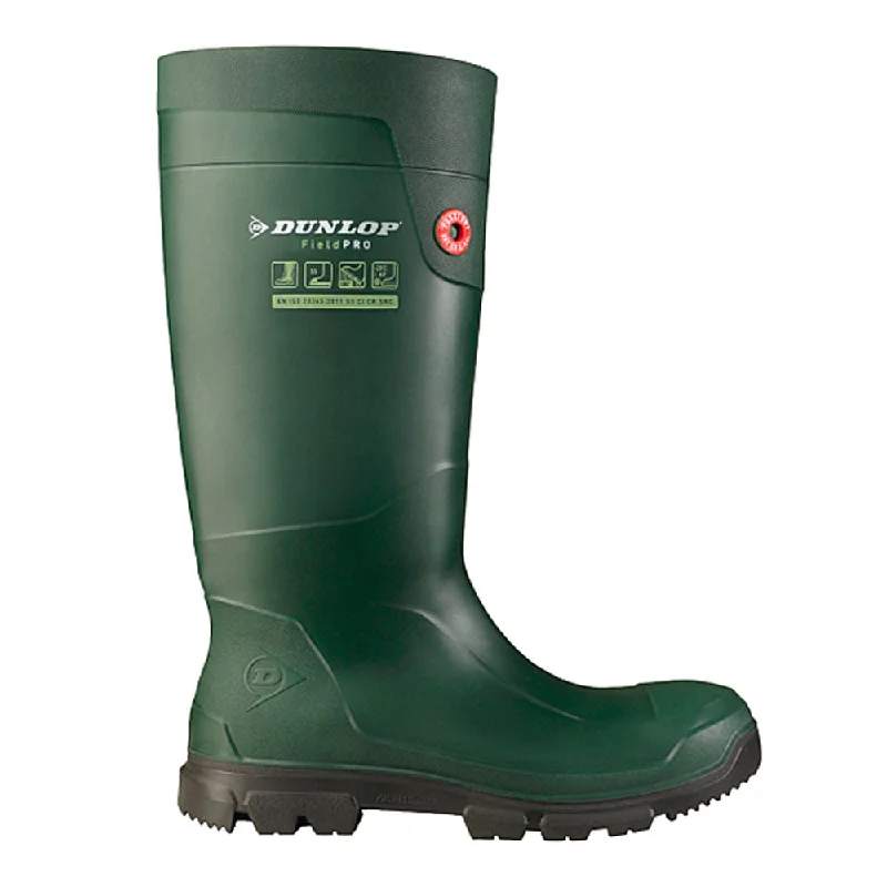 Dunlop Purofort Fieldpro Safety Wellies - Green