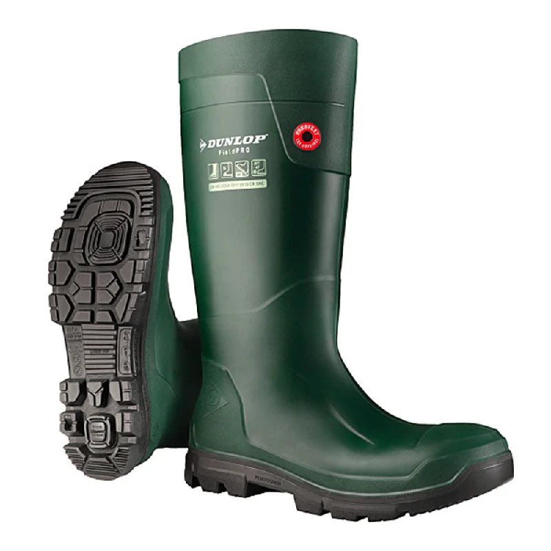 Dunlop Purofort Fieldpro Safety Wellies - Green