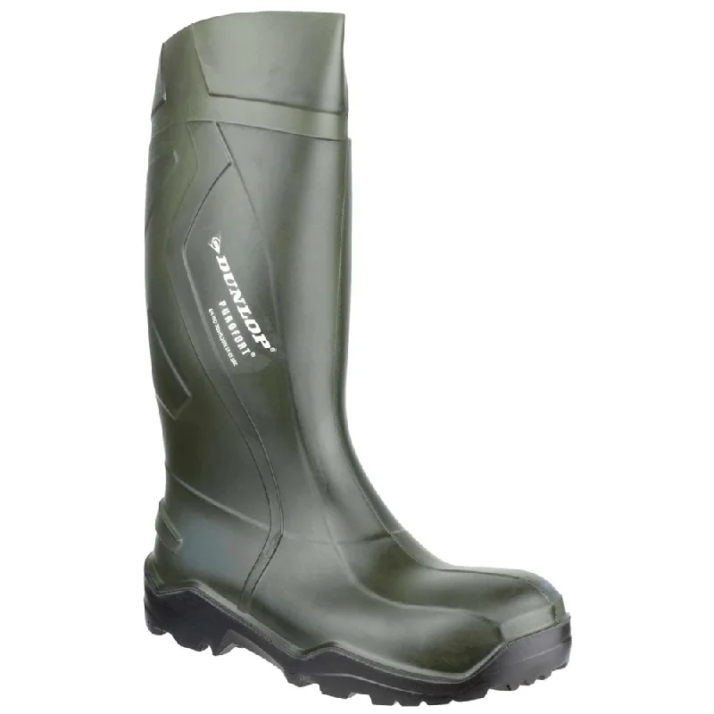 Dunlop Purofort Plus S5 Full Safety Wellies - Green