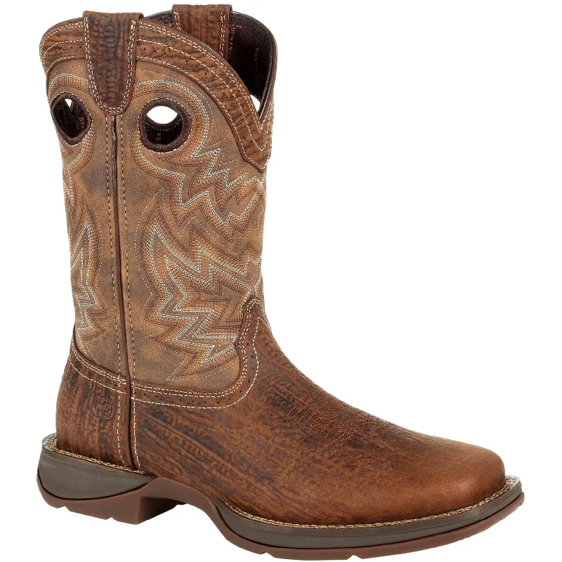 Durango Men's Rebel 11"" Square Toe Western Boot- Trail Brown - DDB0271