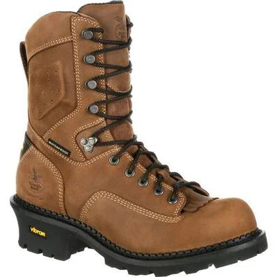 Georgia Boot Men's 9"" Waterproof Comfort Core Logger Round Composite Toe Work Boot