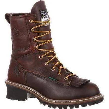 Georgia Men's 8"" Waterproof Logger Work Boot - Brown - G7113