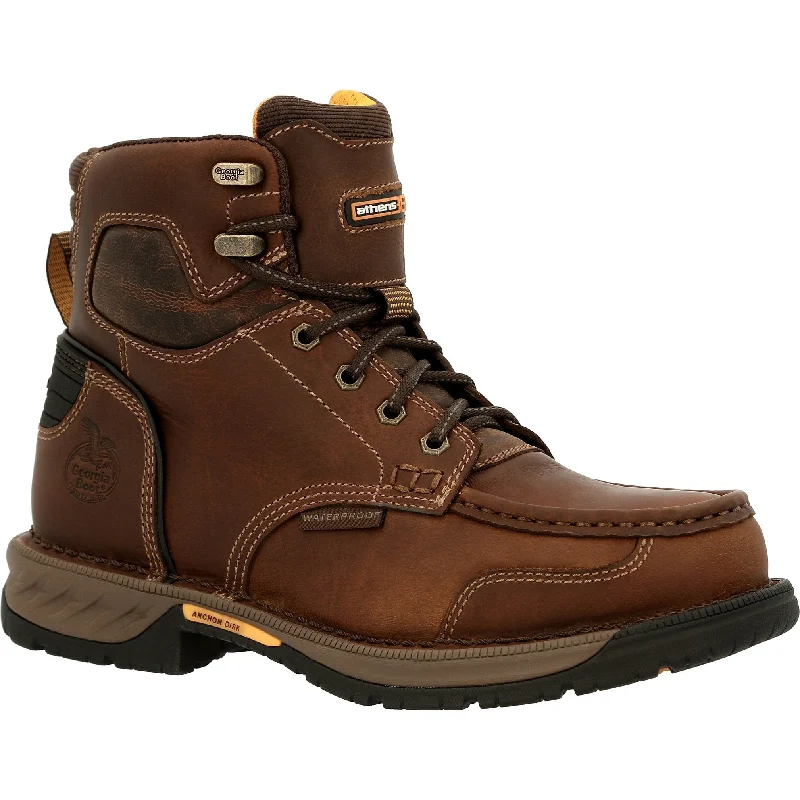 Georgia Men's Athens 360 5"" Soft Toe WP Work Boot - Brown - GB00439