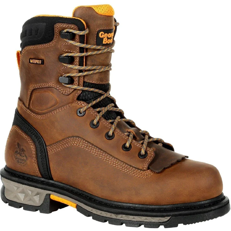 Georgia Men's LTX 8"" Soft Toe WP Carbo-Tec Work Boot- Brown - GB00392