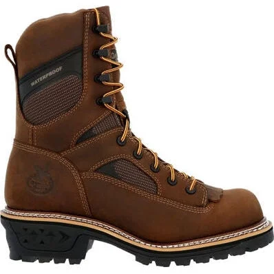 Georgia Men's Ltx Logger 9"" Soft Toe WP Work Boot -Horse- GB00616