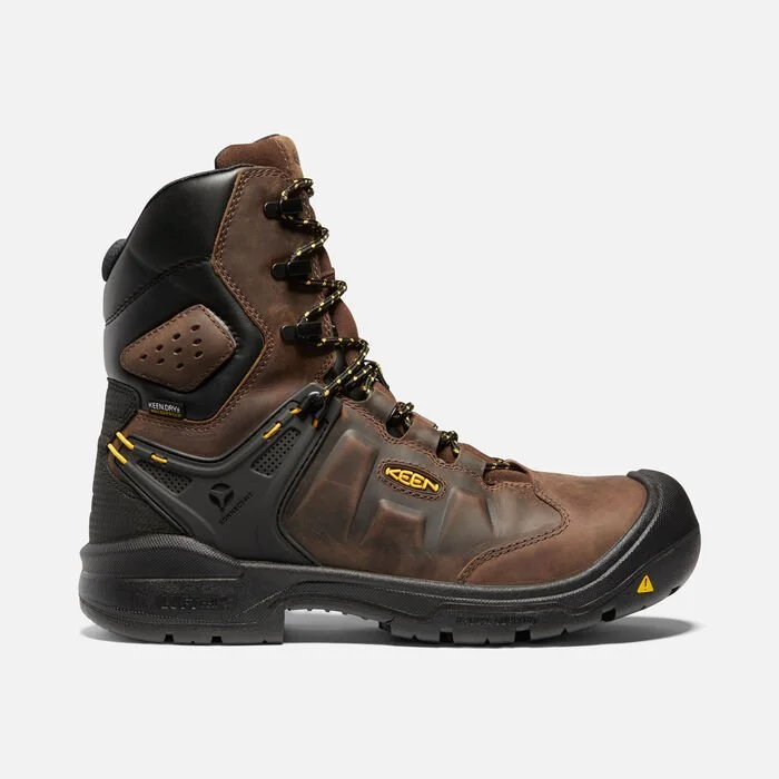 KEEN Utility Men's 8"" Waterproof Dover Round Carbon Fiber Toe Work Boot