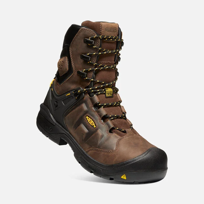 KEEN Utility Men's 8"" Waterproof Dover Round Carbon Fiber Toe Work Boot