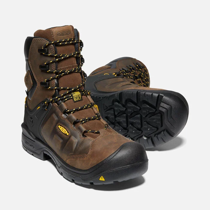 KEEN Utility Men's 8"" Waterproof Dover Round Carbon Fiber Toe Work Boot