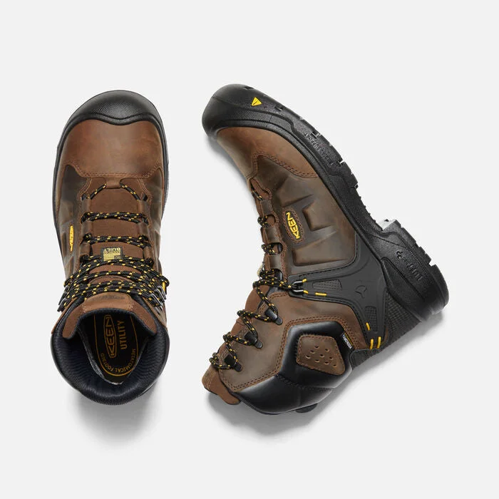 KEEN Utility Men's 8"" Waterproof Dover Round Carbon Fiber Toe Work Boot