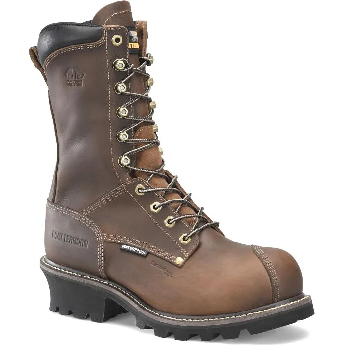 Matterhorn Men's ARC 10"" WP Comp Toe Logger Work Boot -Brown- MT2510