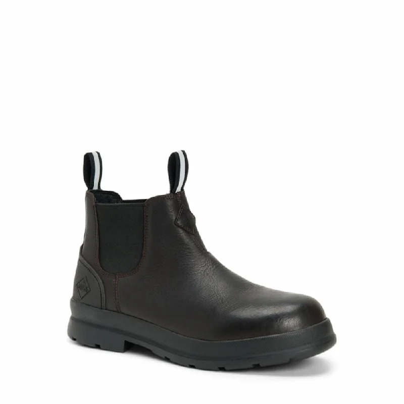 Muck Footwear Men CHORE FARM LEATHER BLACKCOFFEELEATHER