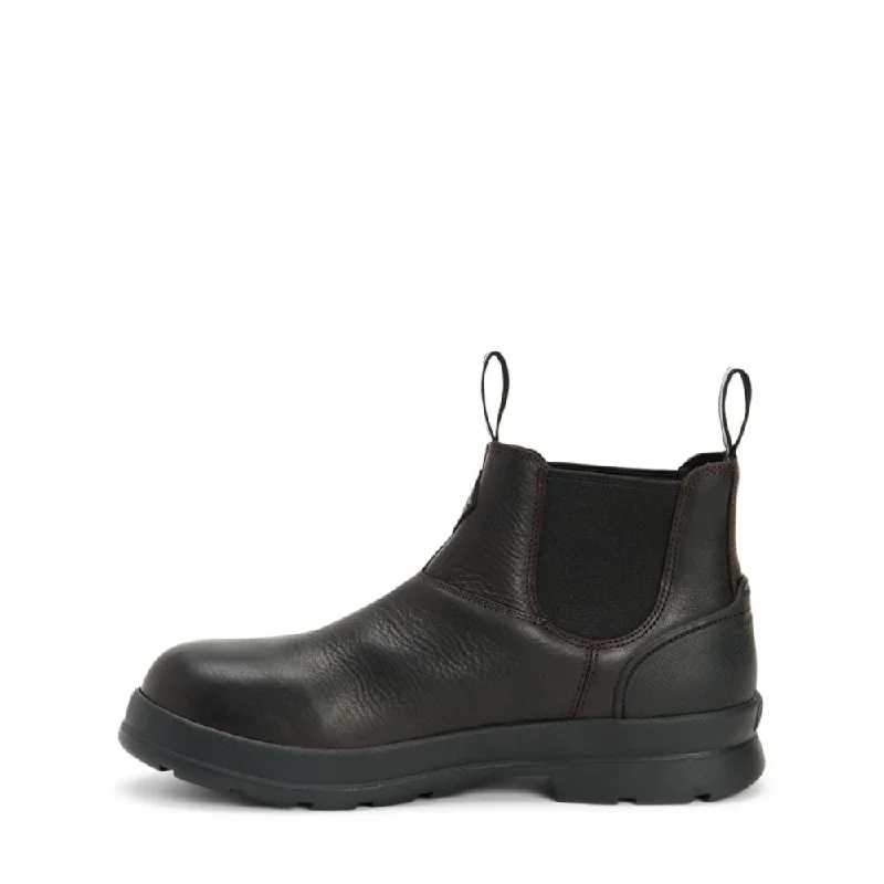 Muck Footwear Men CHORE FARM LEATHER BLACKCOFFEELEATHER