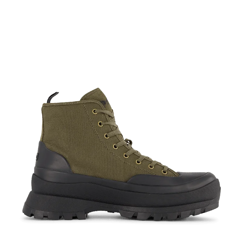 Armin Waxed Twill Sneaker Boot Canopy Olv