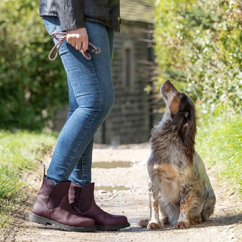 Quebec Waterproof Ankle Boots - Bordeaux