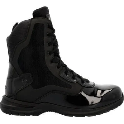 Rocky Men's Cadet 8"" Side Zip Public Service Duty Boot -Black- RKD0103