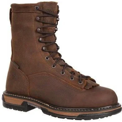 Rocky Men's Ironclad 8"" Waterproof Work Boot - Brown - FQ0005698