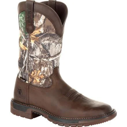 Rocky Men's Original Ride FLX 12"" WP Western Boot - Realtree - RKW0253