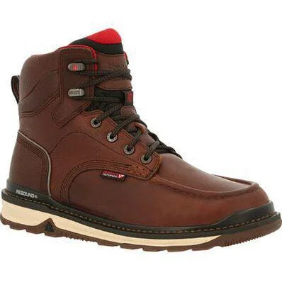 Rocky Men's Rams Horn 6"" Waterproof Wedge Work Boot - Brown - RKK0321