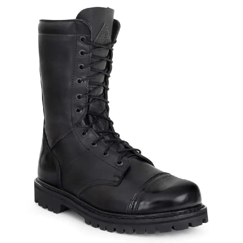 Rocky Side Zipper Black Leather 10"" Jump Boot 2090