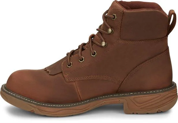 Justin Men's Rush Barley Brown Round Toe Waterproof Work Boots SE465