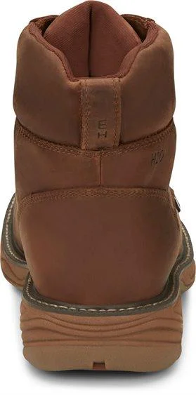 Justin Men's Rush Barley Brown Round Toe Waterproof Work Boots SE465