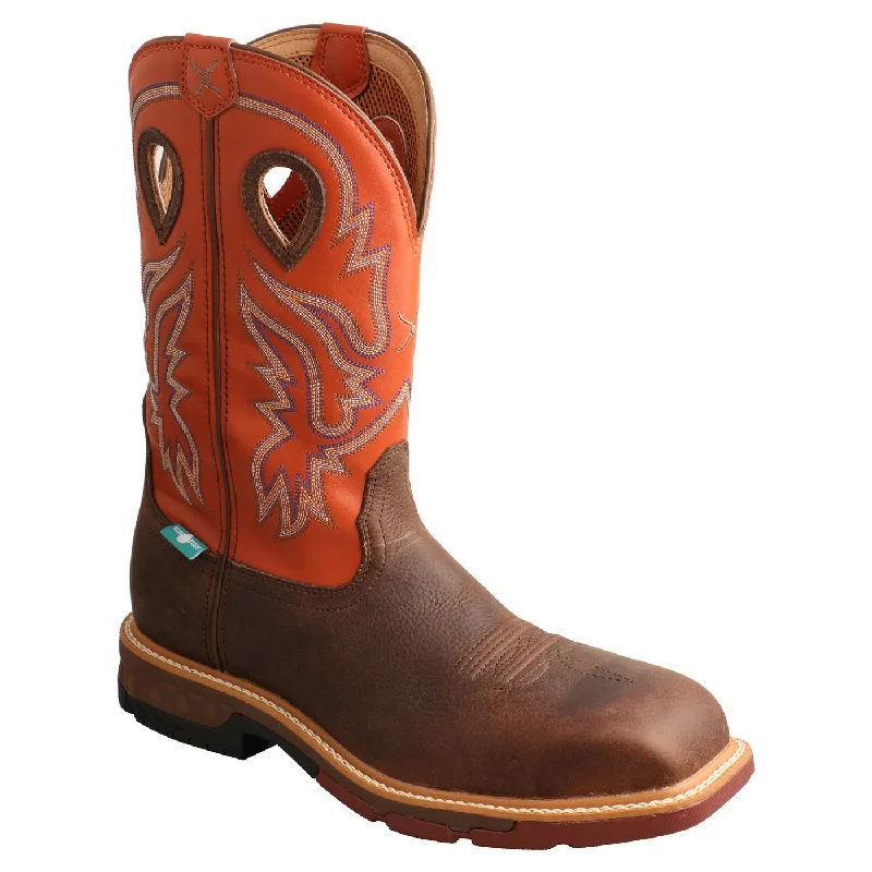 Twisted X Men's 12"" Nano Square Composite Toe Western Work Boot