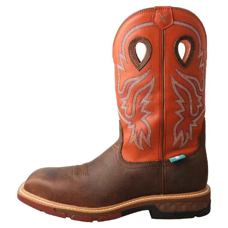 Twisted X Men's 12"" Nano Square Composite Toe Western Work Boot