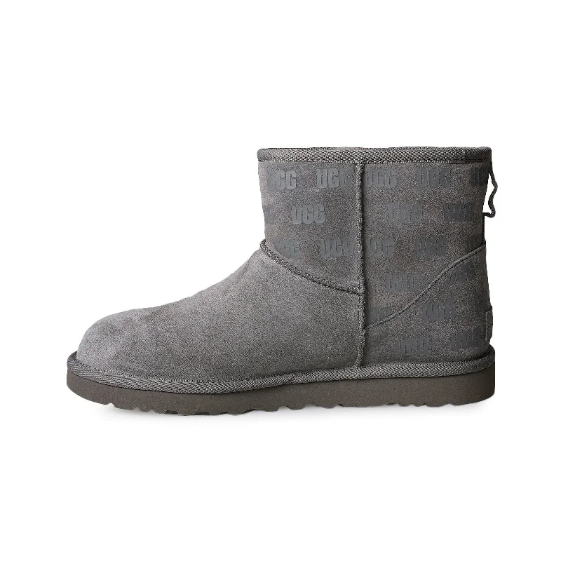 UGG Classic Mini II UGG Print Charcoal Boots - Men's