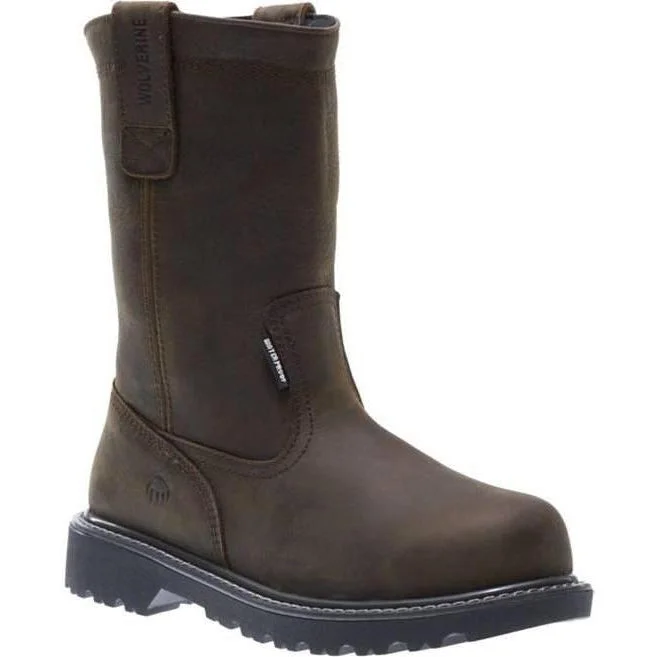 Wolverine Men's 10"" Floorhand WP Wellington Work Boot - Brown - W10682