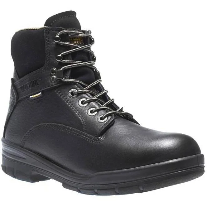 Wolverine Men's DuraShocks SR 6"" WP Direct Attach Work Boot Black W03123