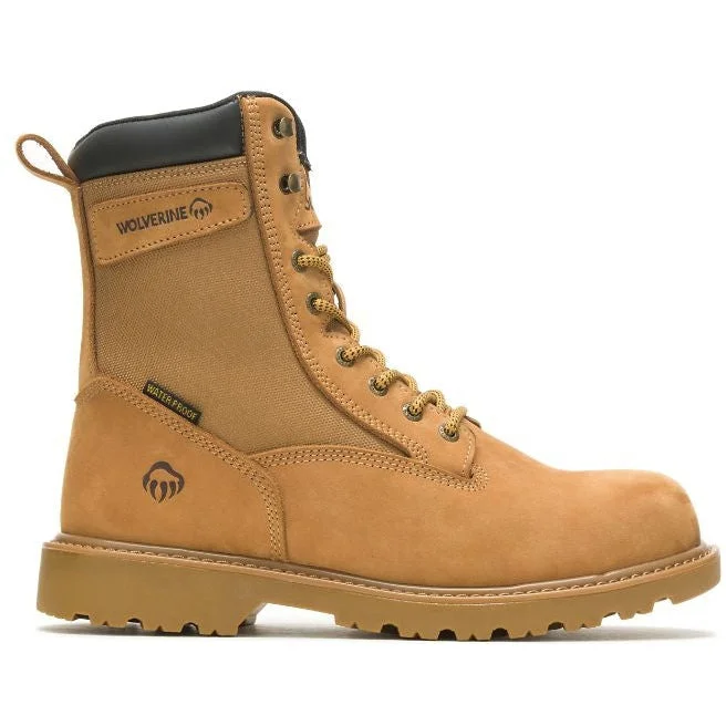 Wolverine Men's Floorhand Insulated 8"" WP Soft Toe Work Boot Wheat W220013