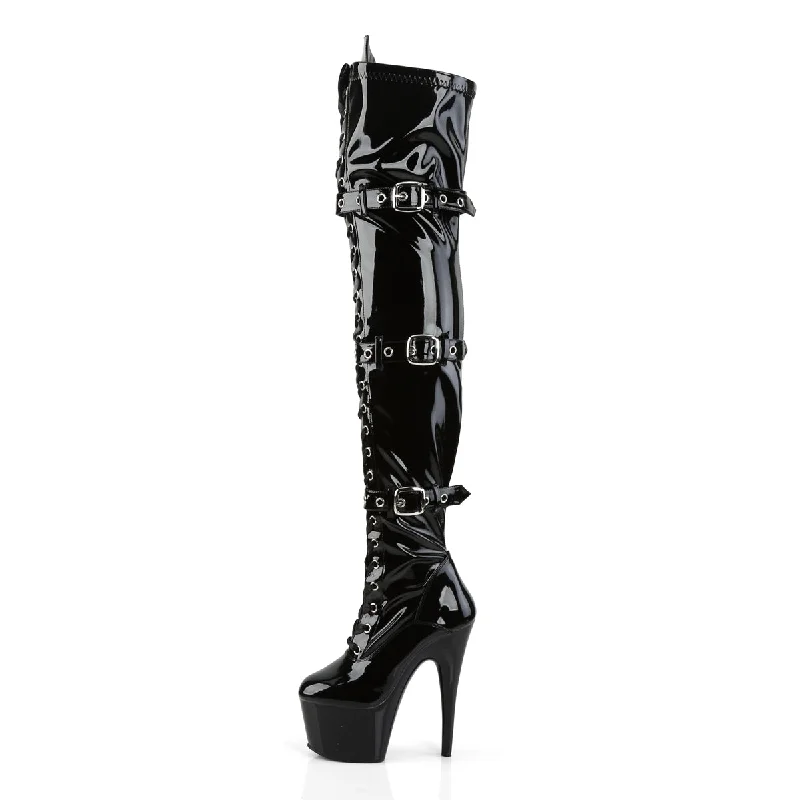 Big Bad Girl Thigh High Boots Black PA