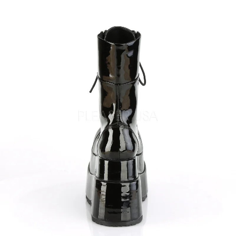 Tiered Platform Shiny Gothic Boots