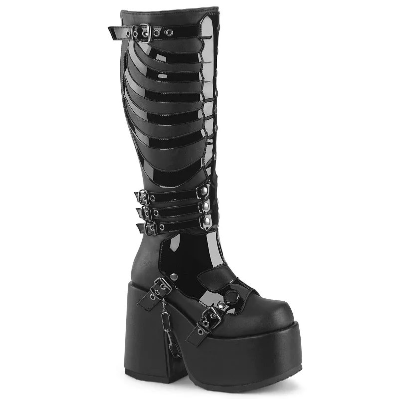 CyberGoth Platform Chunky Boots Camel-235