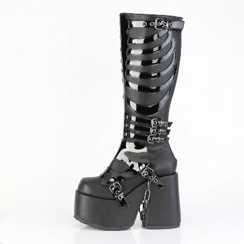 CyberGoth Platform Chunky Boots Camel-235