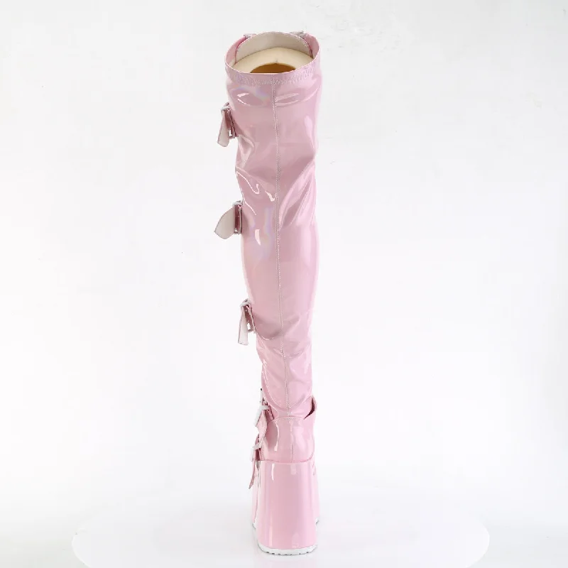 CyberPunk Thigh High Pink Boots (Demonia Camel-305)