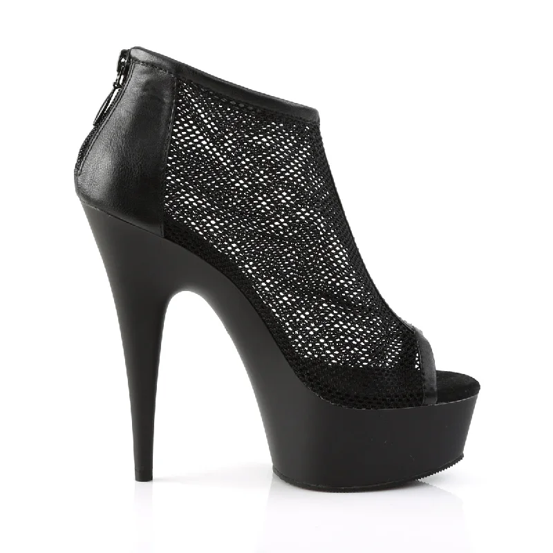 Sexy Peep Toe Fishnet Booties